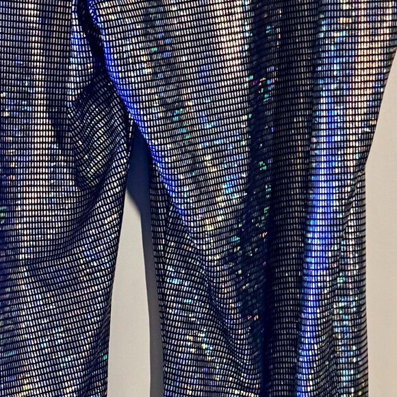 BEAUTIFUL Simply B Plus-Size Holographic Silver Party Pants! Size 16 - Picture 4 of 4